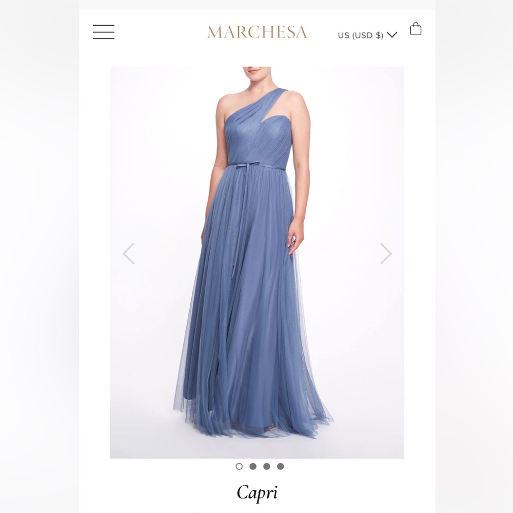Marchesa one shoulder Bridesmaid or Wedding Guest Dress/Gown